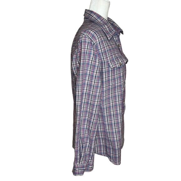 Carhartt Pink and Blue Plaid Flannel Shirt. Size Large. Great Condition!! - Picture 13 of 14